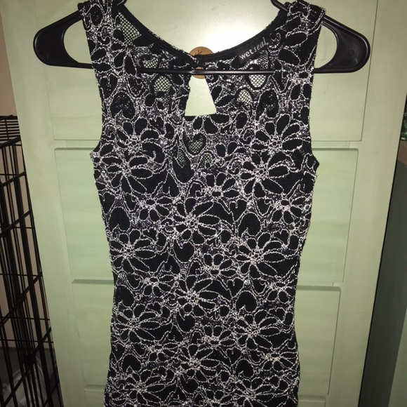 Wet Seal Dresses & Skirts - Size XS Wet Seal black and silver dress